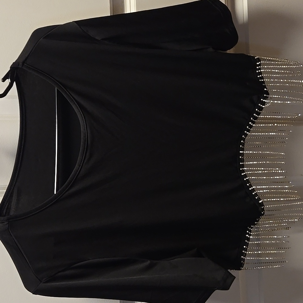 Black Short Sleeve Top